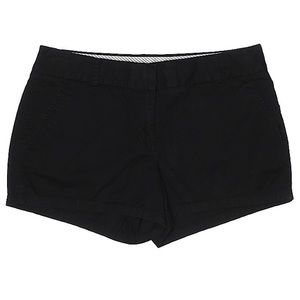 J. Crew Solid Black Chinos Cotton Low-rise Classic Khaki Shorts